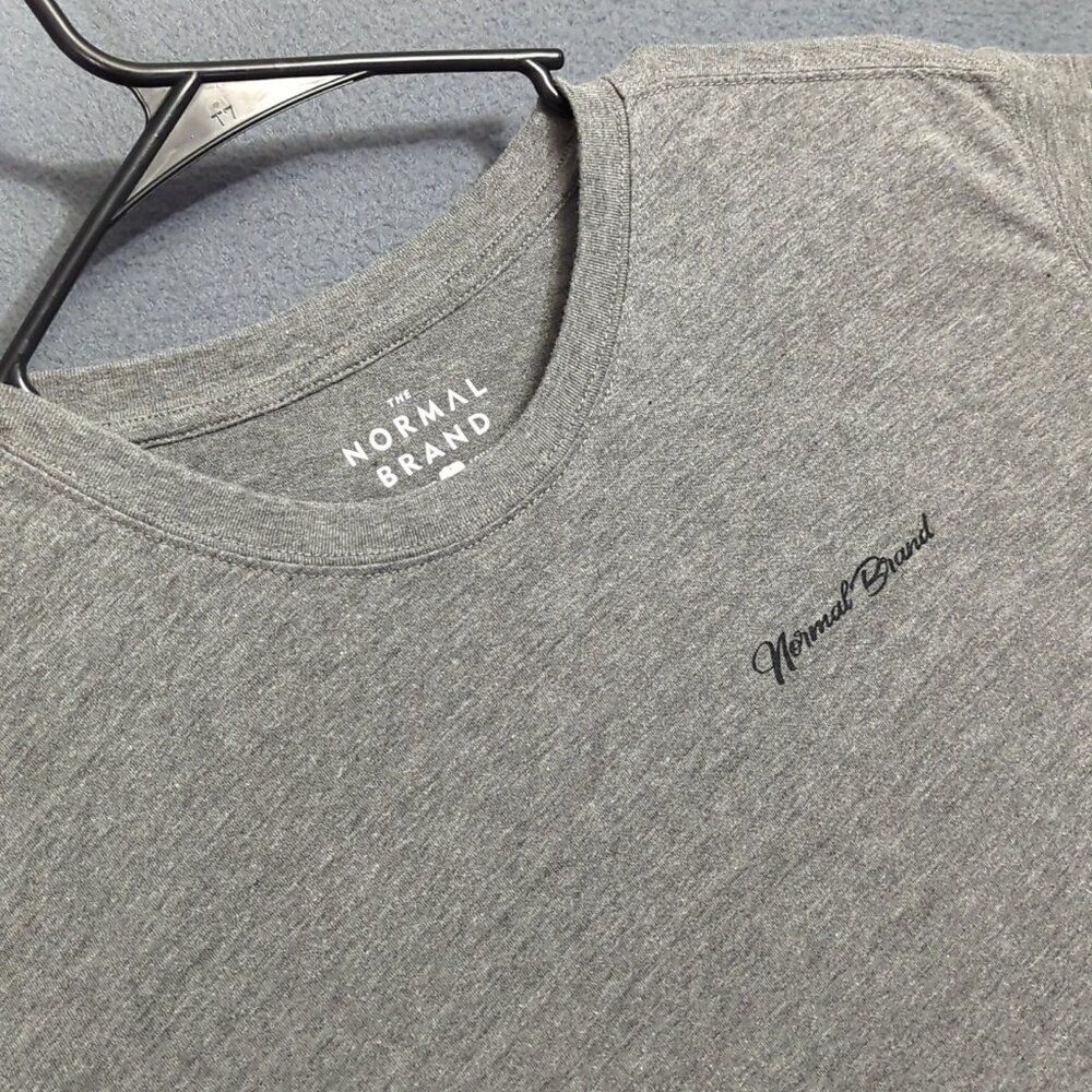 The Normal Brand T-Shirt Men's L Gray Long Sleeve Crew